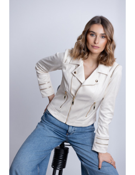 Cazadora Entallada Hielo Con Cremalleras BMB & Co.