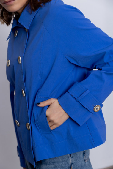 Trench Corta Cruzada Azul BMB & Co.