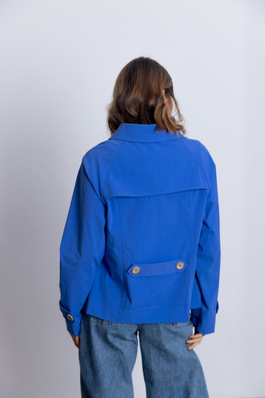 Trench Corta Cruzada Azul BMB & Co.