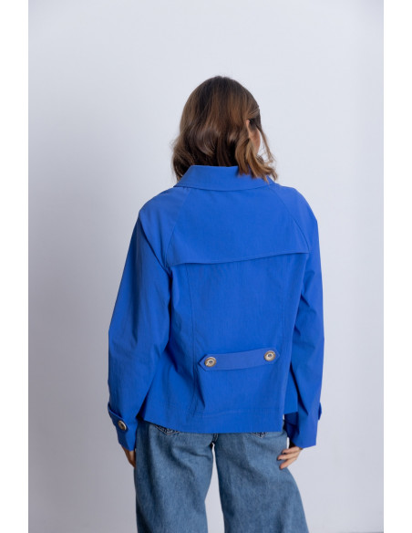 Trench Corta Cruzada Azul BMB & Co.