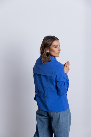 Trench Corta Cruzada Azul BMB & Co.