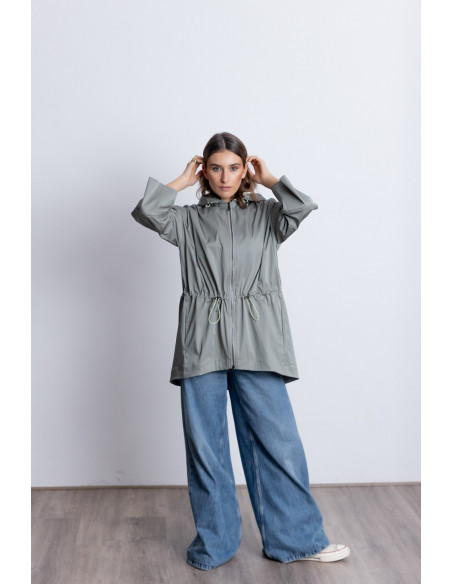 Trench Fina Con Capucha BMB & Co.