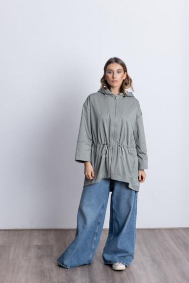 Trench Fina Con Capucha BMB & Co.