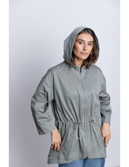 Trench Fina Con Capucha BMB & Co.