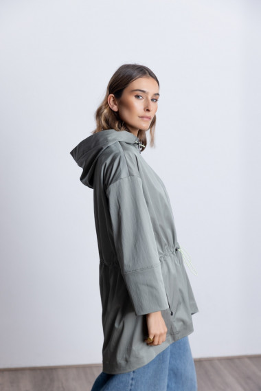 Trench Fina Con Capucha BMB & Co.