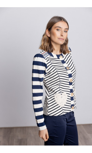 Chaqueta Entallada Marinera Con Bordados BMB & Co.