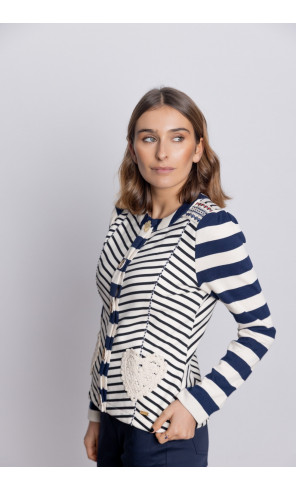 Chaqueta Entallada Marinera Con Bordados BMB & Co.