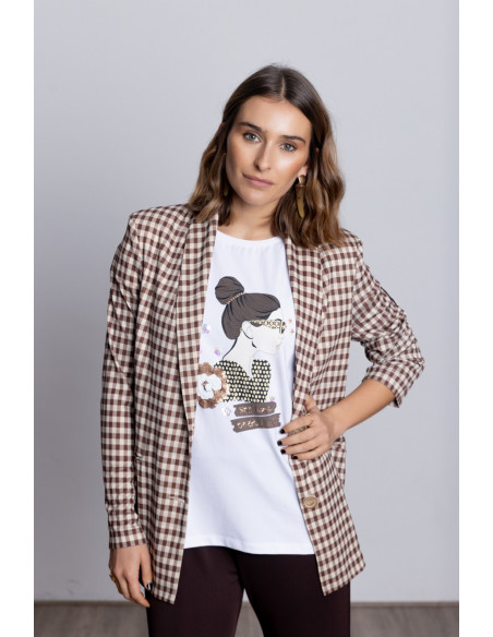 Blazer Fluida Cuadros Vichy BMB & Co.