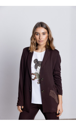 Blazer Fluida Marrón Chocolate BMB & Co.