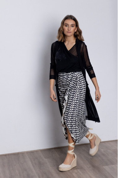 Chaqueta Larga Tul Negra BMB & Co.