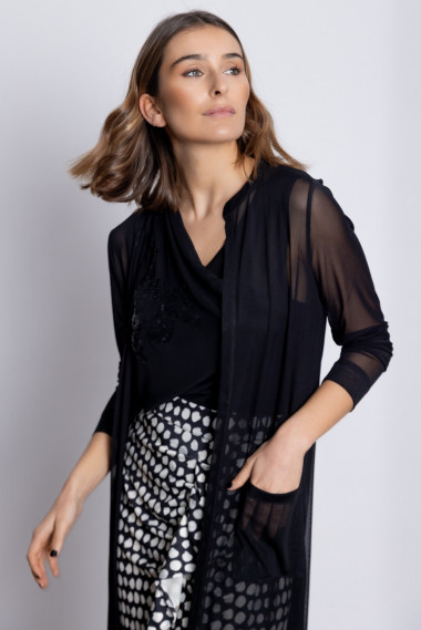 Chaqueta Larga Tul Negra BMB & Co.