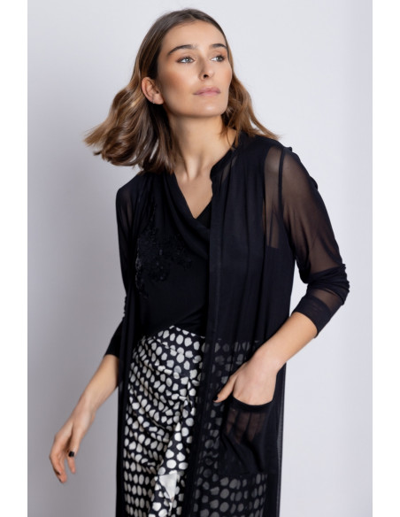 Chaqueta Larga Tul Negra BMB & Co.