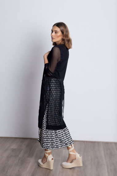 Chaqueta Larga Tul Negra BMB & Co.