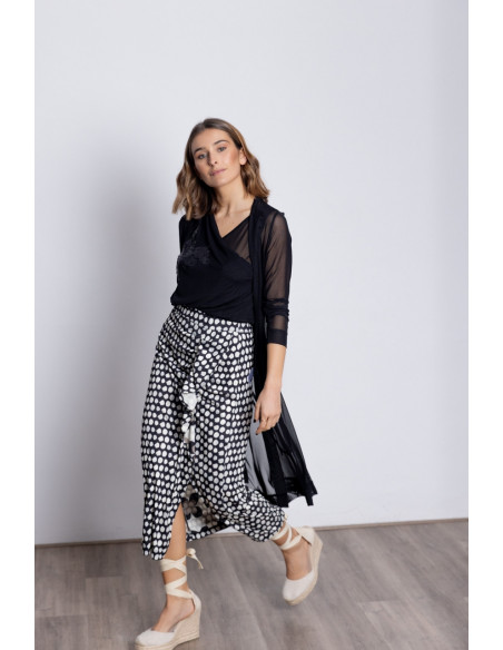 Chaqueta Larga Tul Negra BMB & Co.