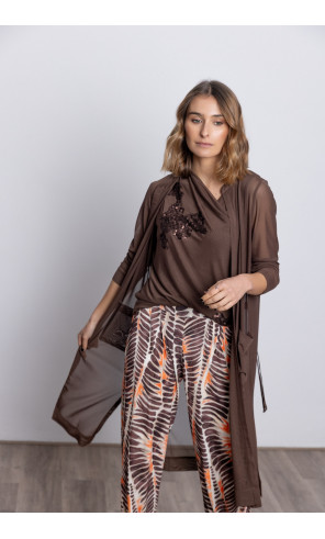 Chaqueta Larga Tul Chocolate BMB & Co.