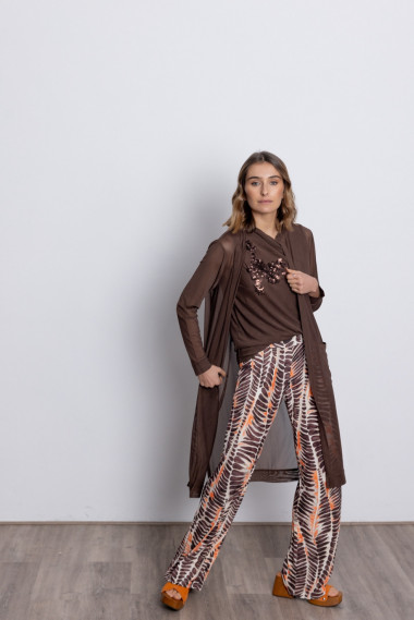 Chaqueta Larga Tul Chocolate BMB & Co.