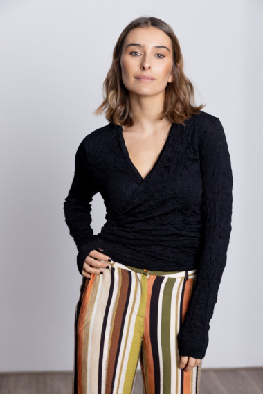 Bolero Negro Punto Stropicciato BMB & Co.