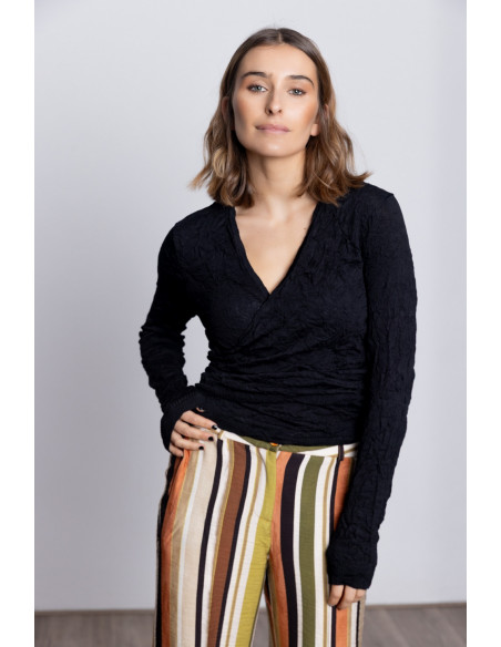 Bolero Negro Punto Stropicciato BMB & Co.