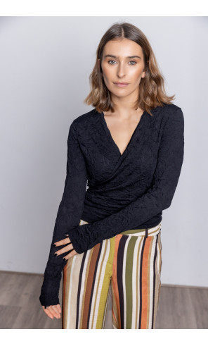 Bolero Negro Punto Stropicciato BMB & Co.