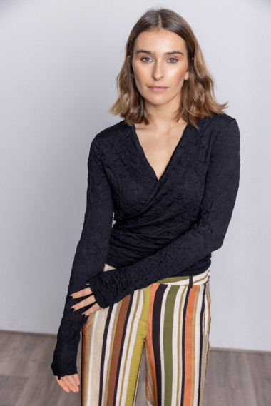 Bolero Negro Punto Stropicciato BMB & Co.