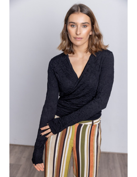 Bolero Negro Punto Stropicciato BMB & Co.