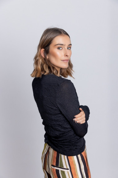 Bolero Negro Punto Stropicciato BMB & Co.