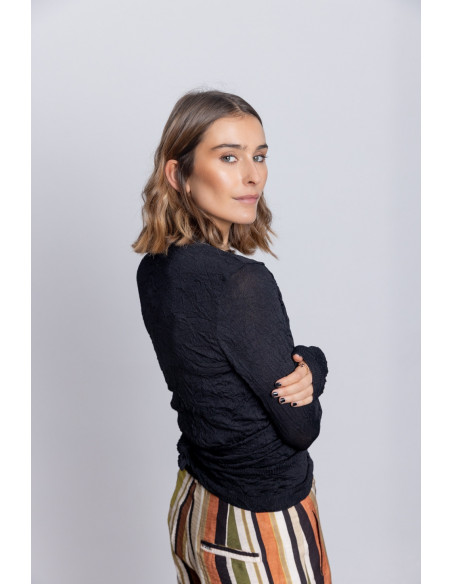 Bolero Negro Punto Stropicciato BMB & Co.