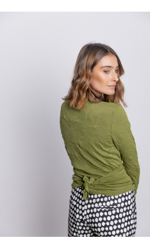 Bolero Kaki Punto Stropicciato BMB & Co.
