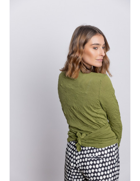 Bolero Kaki Punto Stropicciato BMB & Co.