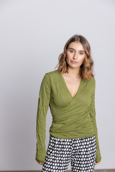 Bolero Kaki Punto Stropicciato BMB & Co.