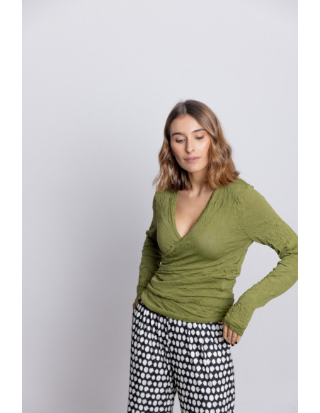 Bolero Kaki Punto Stropicciato BMB & Co.