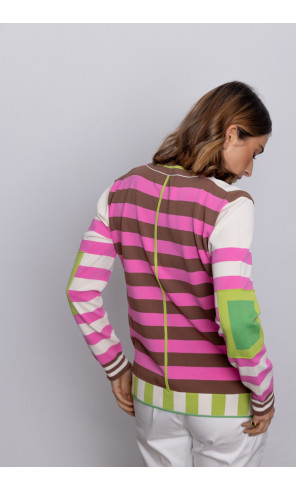Jersey Escote en Pico Multi Rayas BMB & Co.