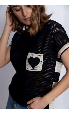 Jersey Bicolor de Algodón con Calados BMB & Co.