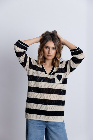 Jersey Algodón Con Rayas BMB & Co.