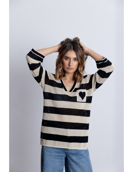 Jersey Algodón Con Rayas BMB & Co.