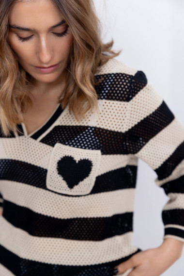 Jersey Algodón Con Rayas BMB & Co.