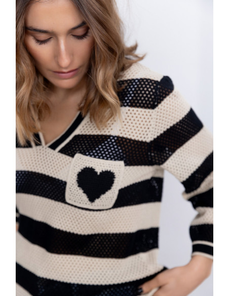 Jersey Algodón Con Rayas BMB & Co.