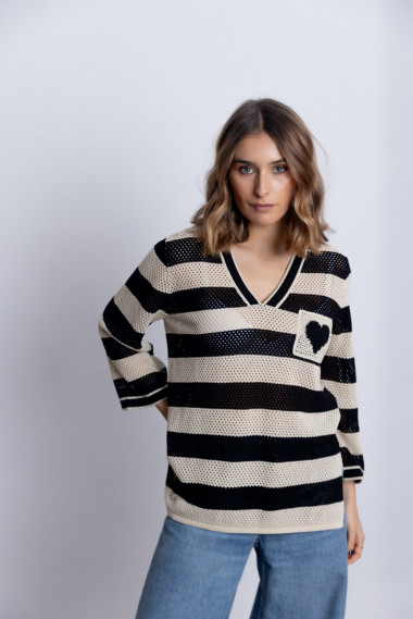 Jersey Algodón Con Rayas BMB & Co.