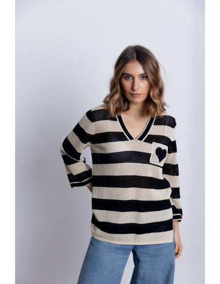 Jersey Algodón Con Rayas BMB & Co.