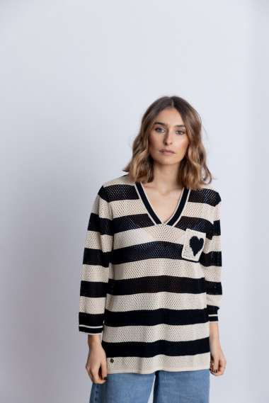 Jersey Algodón Con Rayas BMB & Co.