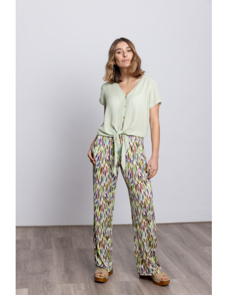 Top Verde Con Nudo BMB & Co.