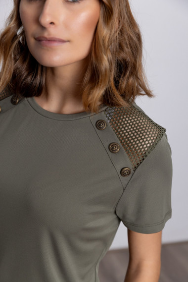 Camiseta Kaki Con Botones BMB & Co.