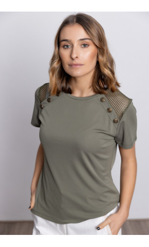 Camiseta Kaki Con Botones BMB & Co.
