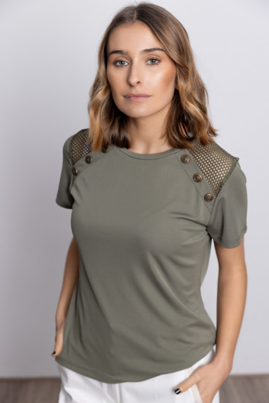 Camiseta Kaki Con Botones BMB & Co.