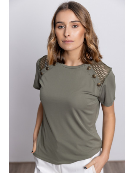 Camiseta Kaki Con Botones BMB & Co.