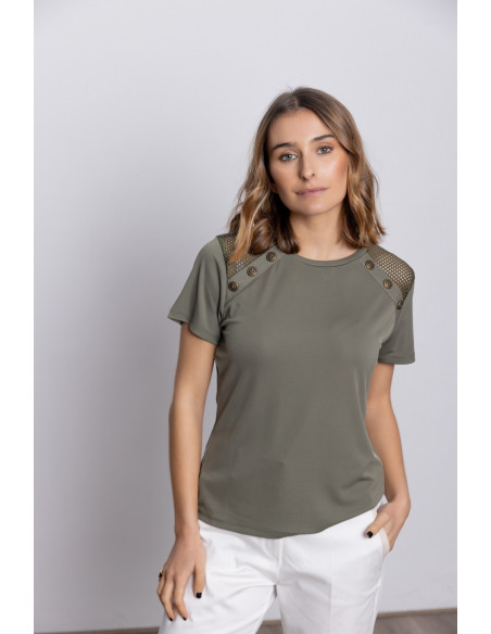Camiseta Kaki Con Botones BMB & Co.