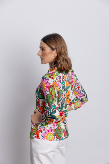 Camiseta Botonadura Print Floral BMB & Co.