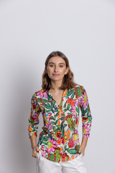 Camiseta Botonadura Print Floral BMB & Co.
