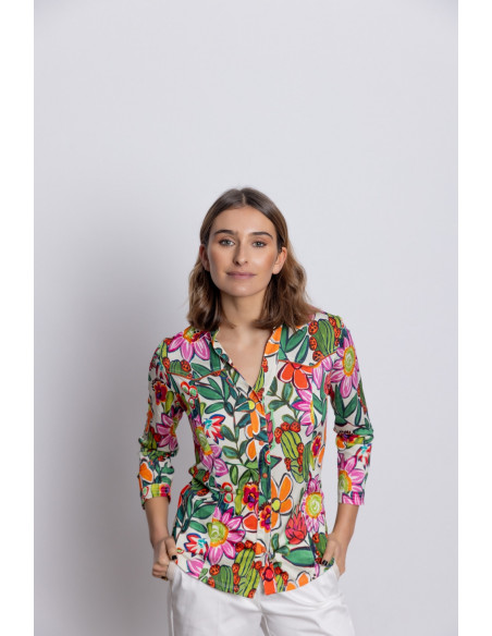 Camiseta Botonadura Print Floral BMB & Co.