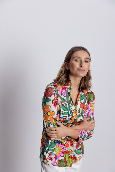 Camiseta Botonadura Print Floral BMB & Co.